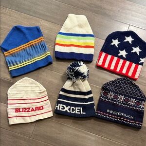 Vintage Wool Beanies - set of 6